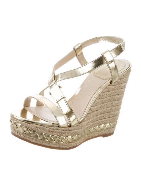 dior espadrilles gold